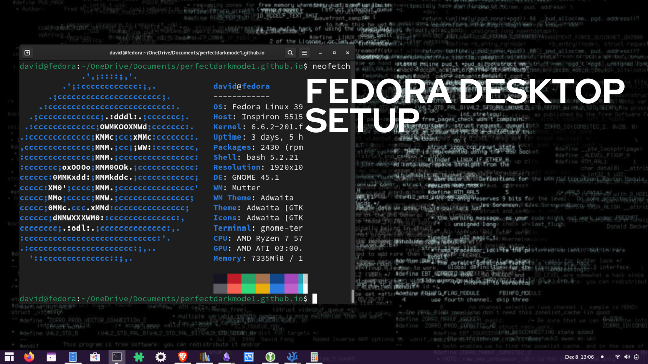 Fedora Desktop Setup